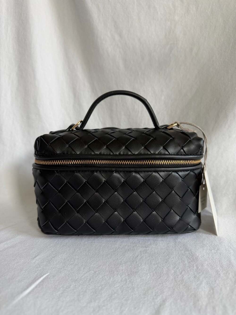 A New Day Woven Vanity Crossbody Bag Black